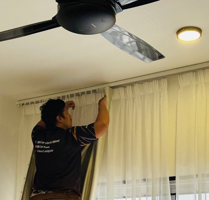 Professional installation of new blinds by our skilled team