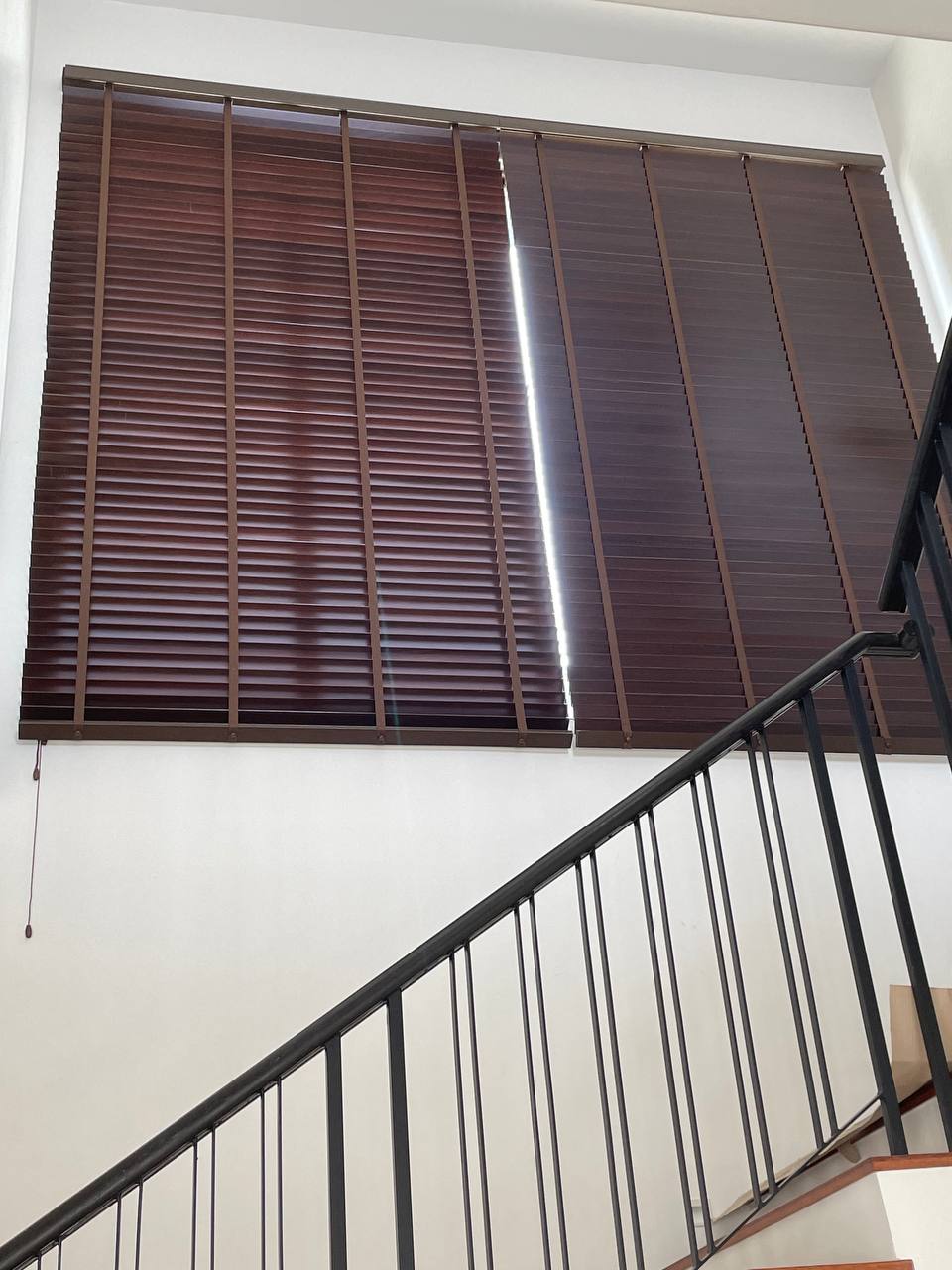 High-quality timber blinds in a living area for a cozy feel